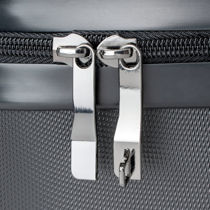 Wavy Black & White Carry-On Suitcase — Modern Abstract Travel Luggage