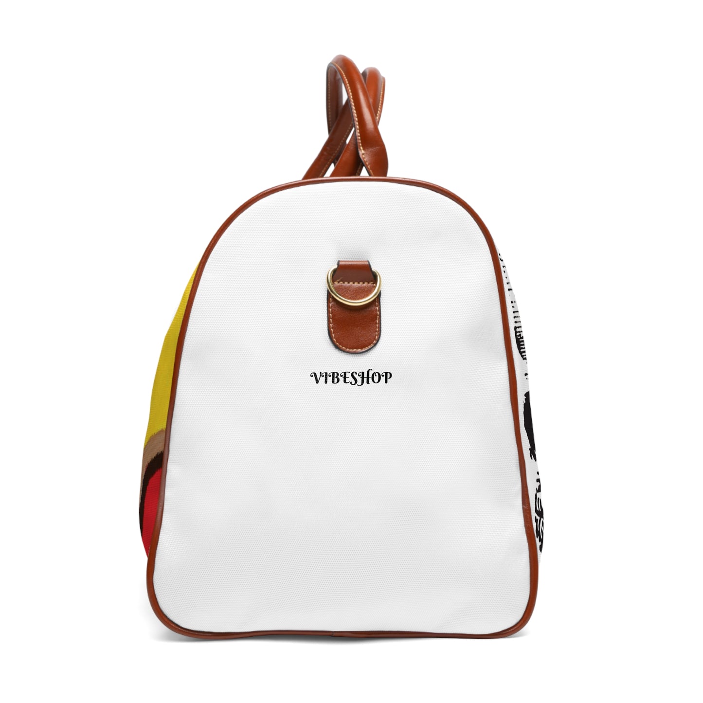 Waterproof Travel Bag — Artistic Vintage Illustration & Abstract Print Duffle