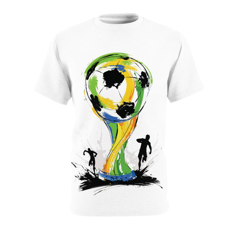 Soccer World Cup Trophy Tee — Abstract Football Art T-Shirt