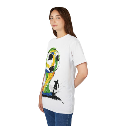 Soccer World Cup Trophy Tee — Abstract Football Art T-Shirt