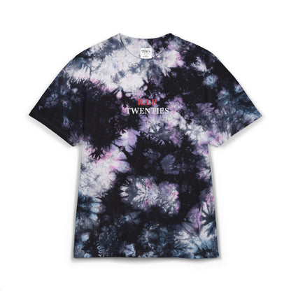 Tie-Dye Spiral T-Shirt — Embroidered "R.I.P. Crushes" Retro Tee