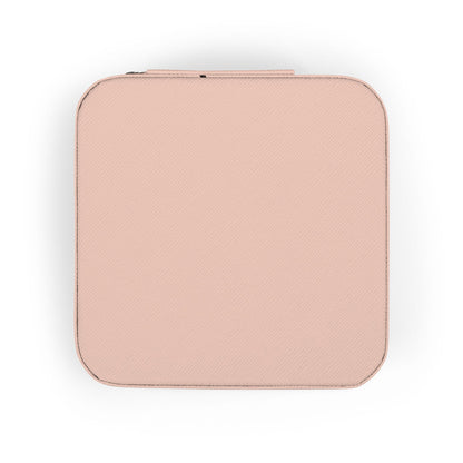 Compact Travel Jewelry Case — Pink Portable Organizer for Rings, Earrings & Necklaces