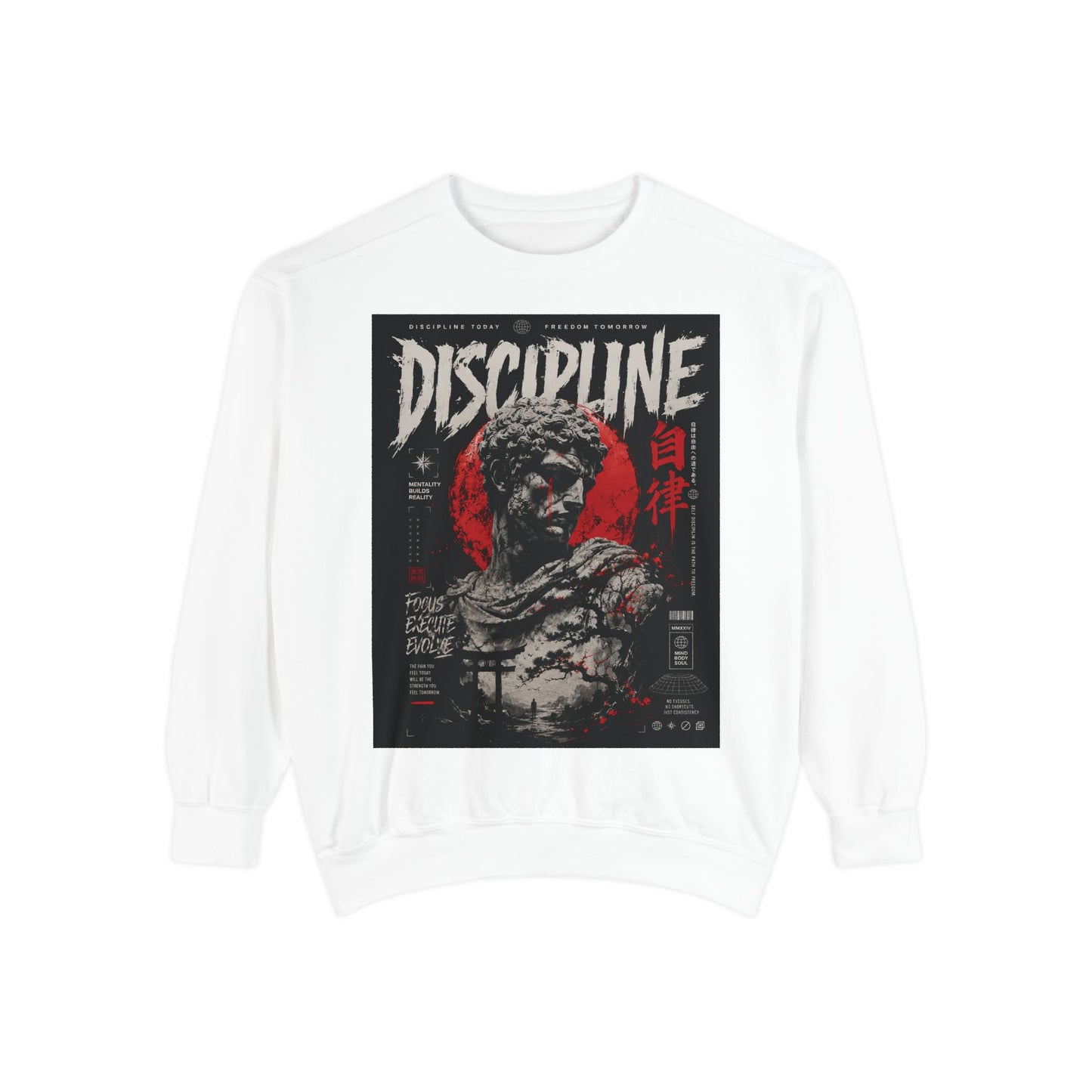 Discipline Statue Sweatshirt — 'Timeless' Graphic Crewneck
