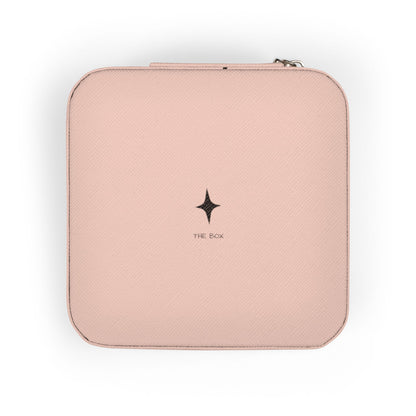 Compact Travel Jewelry Case — Pink Portable Organizer for Rings, Earrings & Necklaces