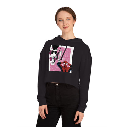 Spider-Man & Gwen Cropped Hoodie — "I Have a Spider" Graphic Women’s Sweatshirt