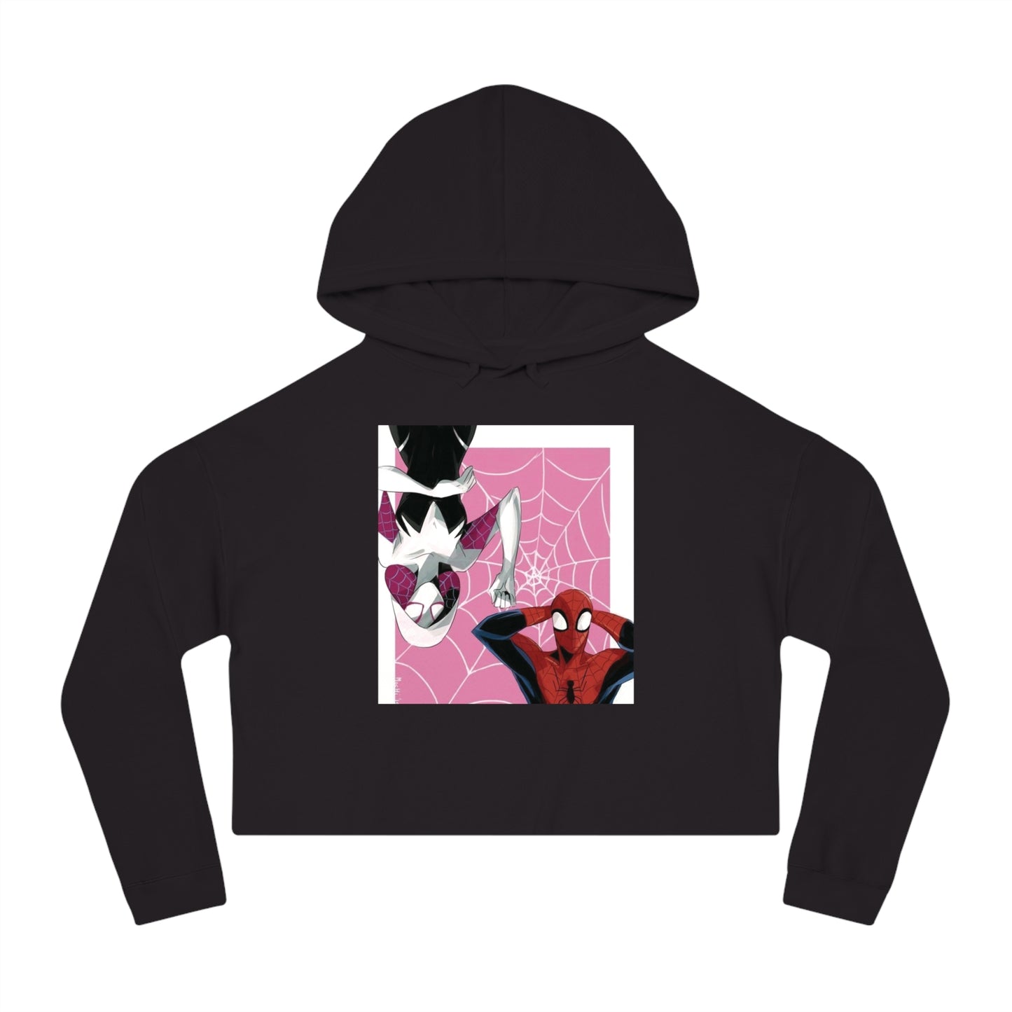 Spider-Man & Gwen Cropped Hoodie — "I Have a Spider" Graphic Women’s Sweatshirt