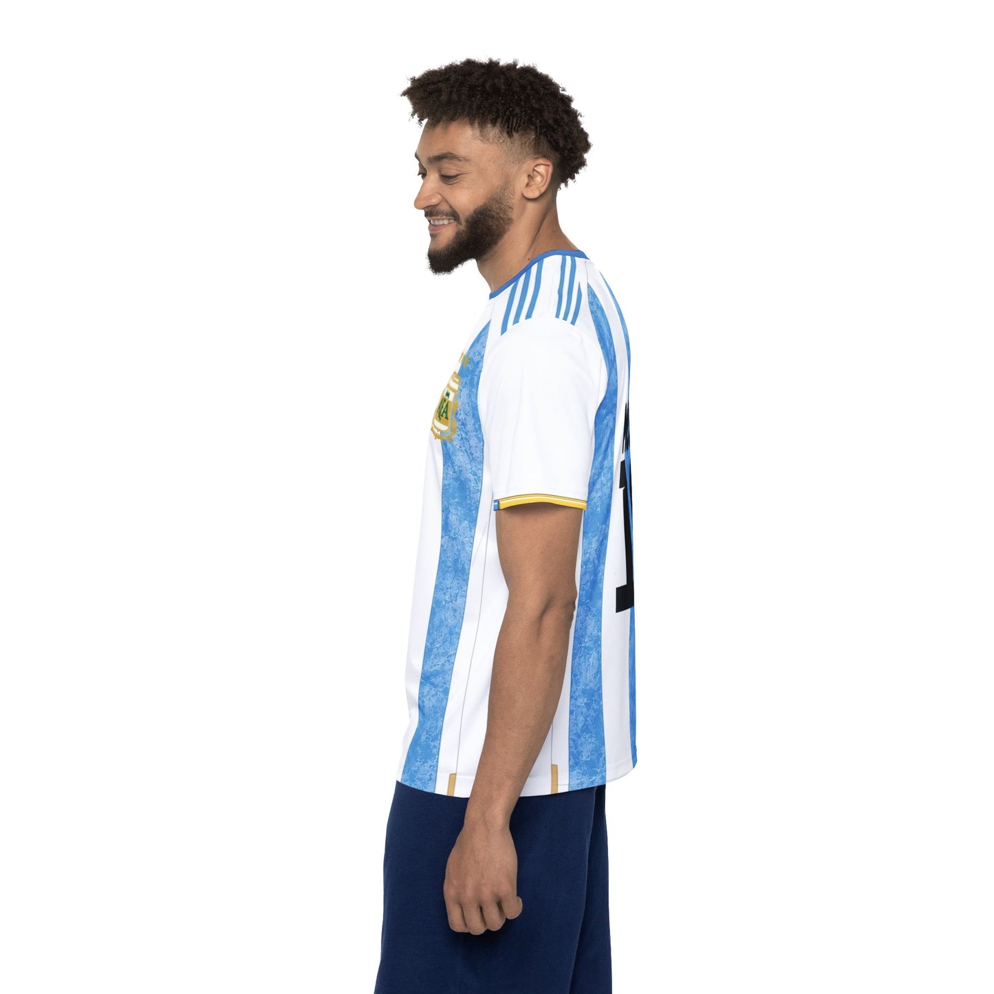 Argentina Messi #10 Soccer Jersey — Blue White Striped Men’s Football Shirt